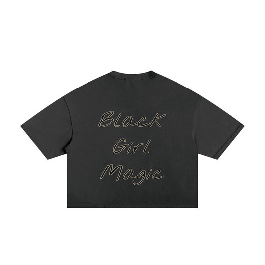 Black Girl Magic Frayed Boxy Tee
