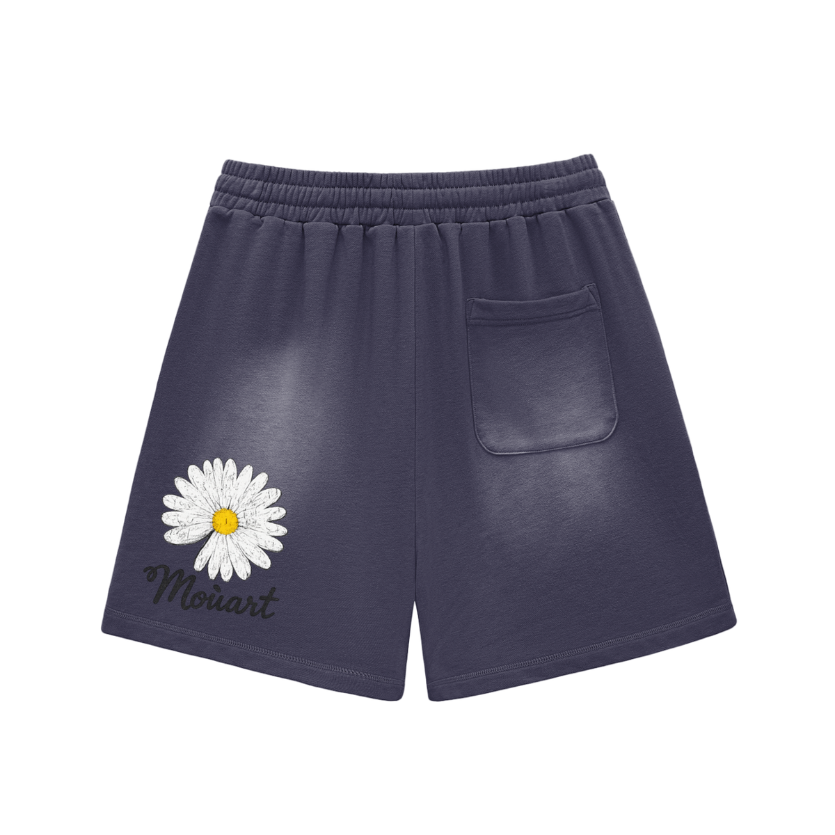 The Old Me Died Yesterday Raw Edge Cotton Shorts