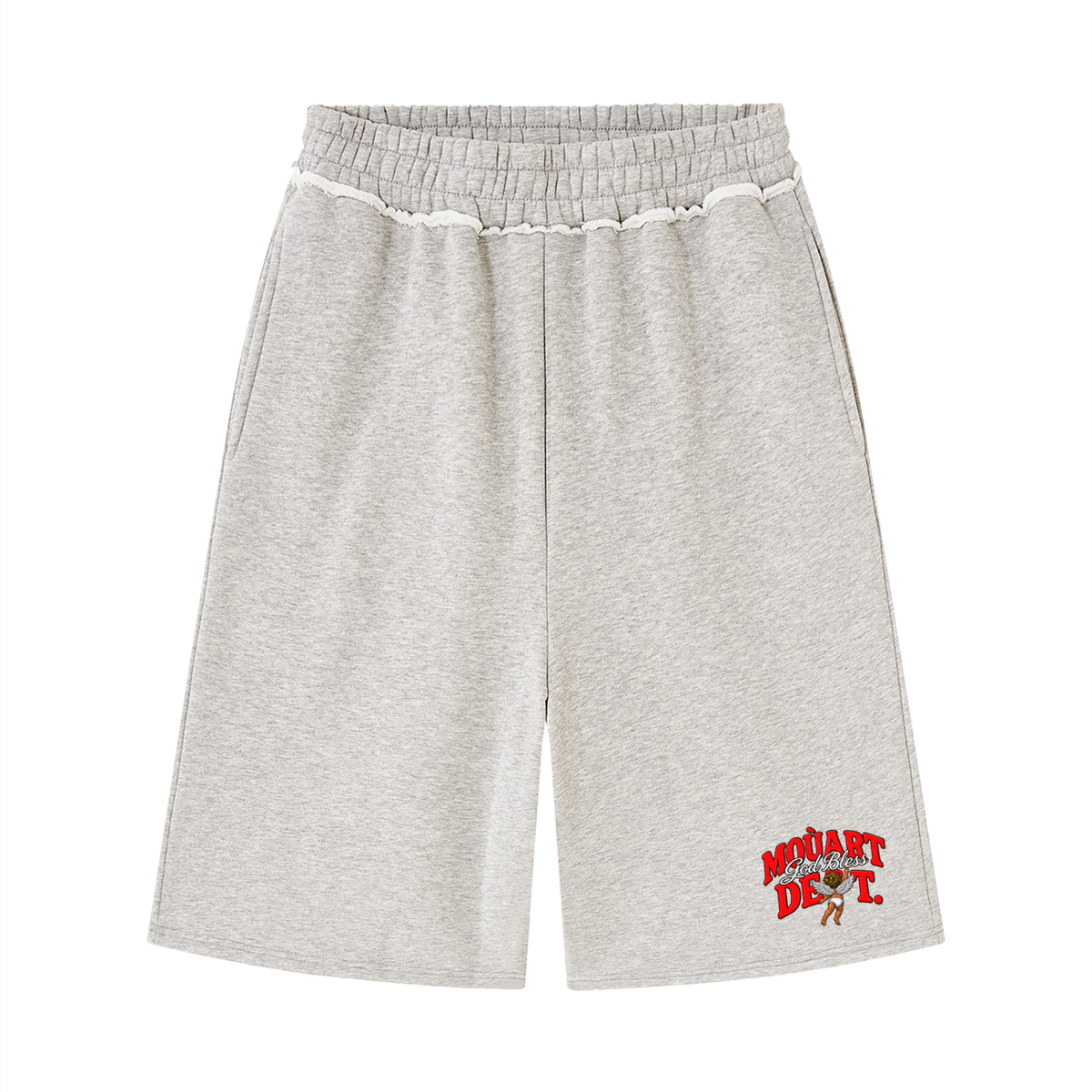 God Bless Raw Edge Fleece Shorts