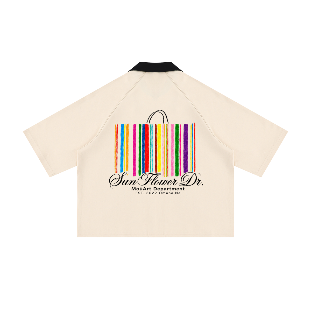 Color Palette Bags Unisex Color Block Boxy Short Sleeve Shirt