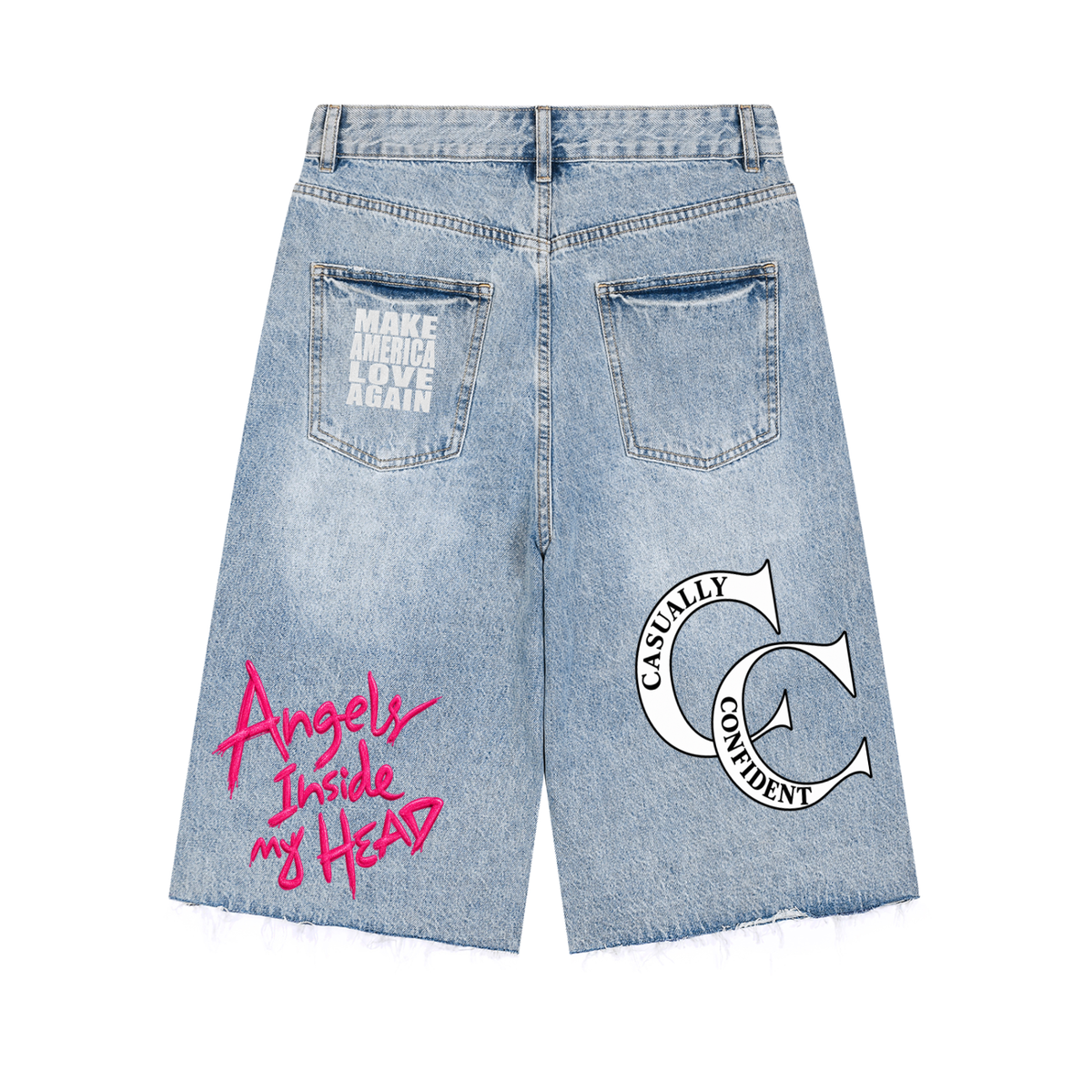 It’s Art Duh Men’s Wide Leg Denim Shorts