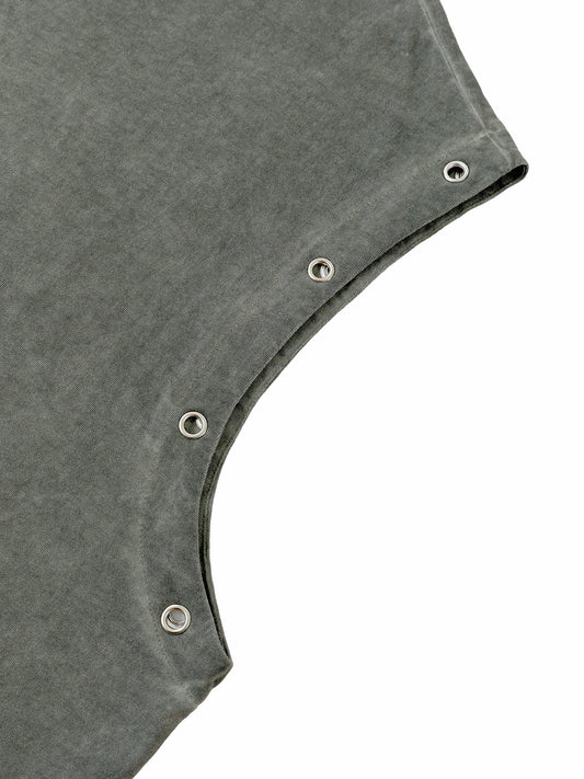 Color Palette Bags Distressed Grommet Eyelet Tank