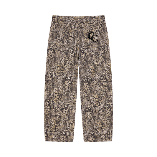 Casually Confident Unisex Leopard Wide Leg Jeans