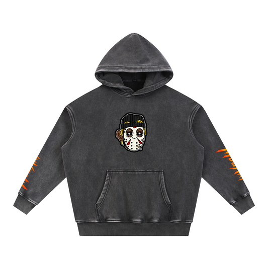 Stressed Trapper Snow Wash Fleece Hoodie