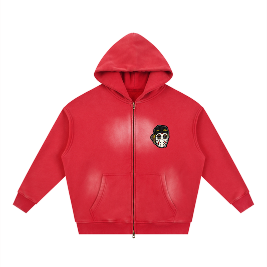 Stressed Trapper Sun fade Boxy Zip Up