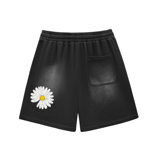 The Old Me Died Yesterday Raw Edge Cotton Shorts