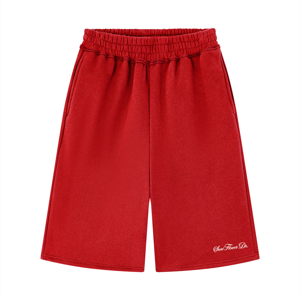 “Sports Dept.” Unisex Raw Edge Fleece Shorts