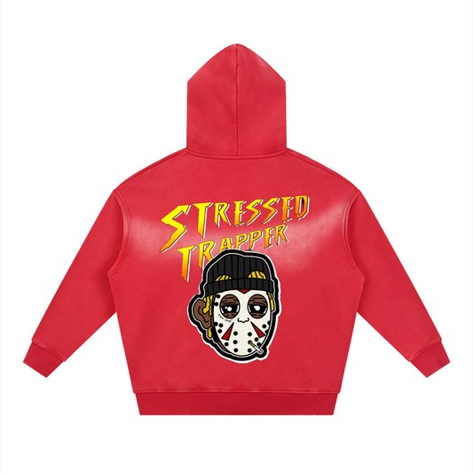 Stressed Trapper Sun fade Boxy Zip Up