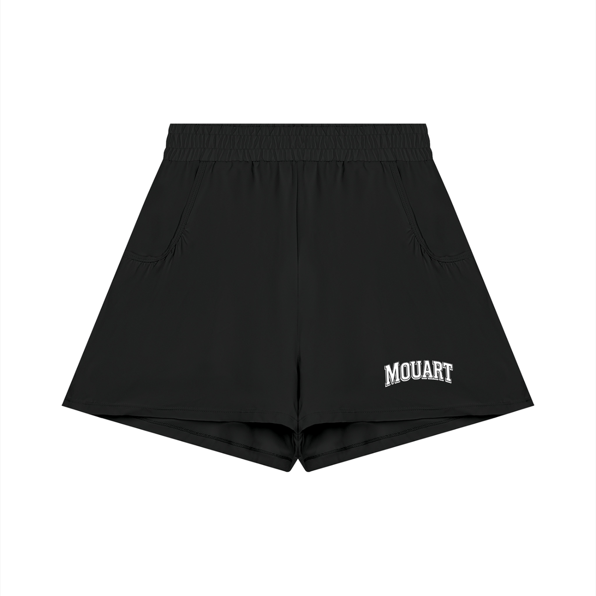 “MoùArt” Women's Ruched Yoga Shorts