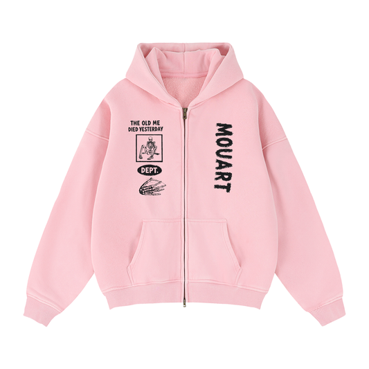 The Old Me Died Yesterday “ Boxy ZipUp Hoodie