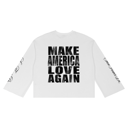 Make America Love Again Raw Edge Waffle T-Shirt