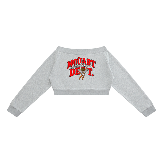 God Bless Women's Off-Shoulder Zip up