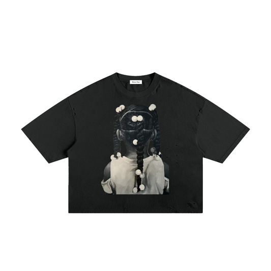 Black Girl Magic Frayed Boxy Tee