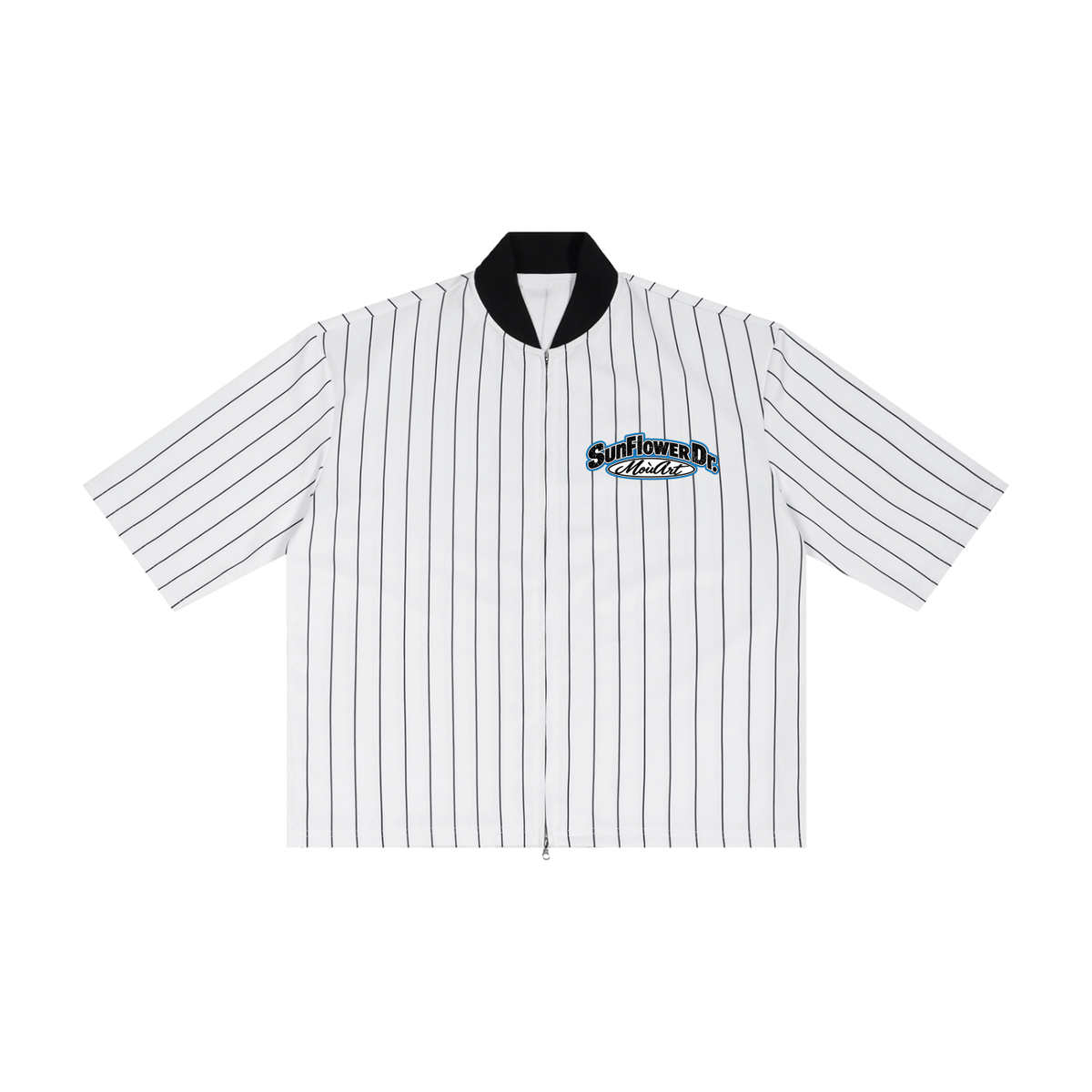 Work mans Striped Full-Zip Baseball Jersey