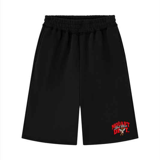 God Bless Raw Edge Fleece Shorts