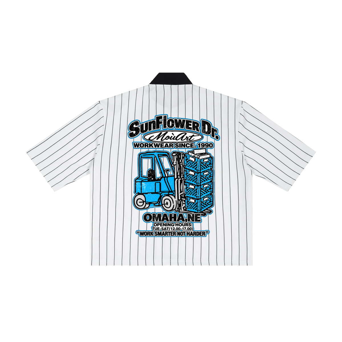 Work mans Striped Full-Zip Baseball Jersey