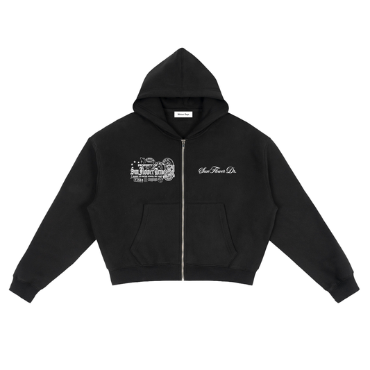 Make America Love Again Fleece Zip-Up Boxy Hoodie